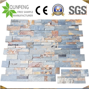 China Split Face Culture Stone Veneer Rusty Slate Wall